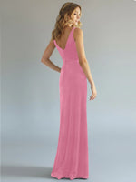 Velvet Bridesmaid Dress with Slit 