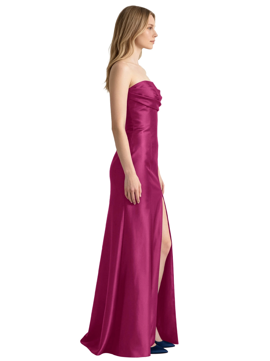 Strapless Ruched Bodice Prom Dress 