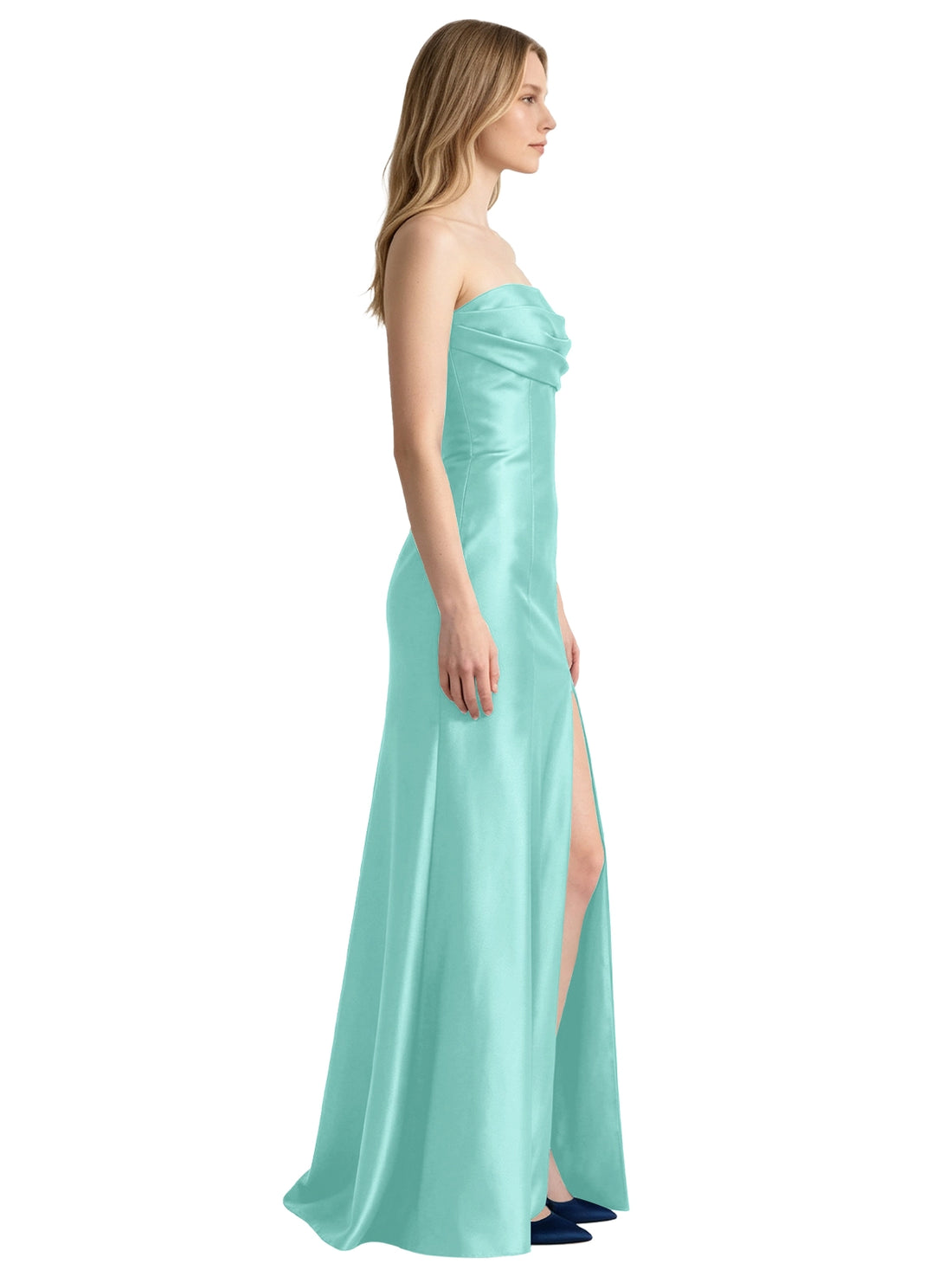 Strapless Ruched Bodice Prom Dress 