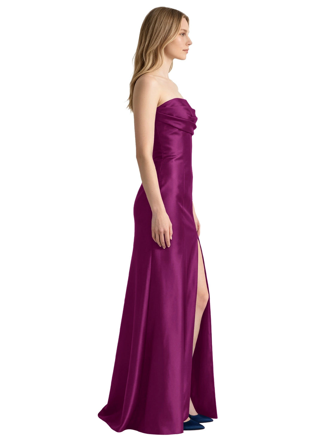 Strapless Ruched Bodice Prom Dress 