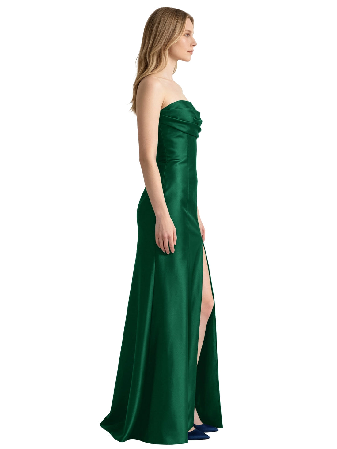 Strapless Ruched Bodice Prom Dress 
