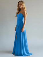 Sweetheart Bridesmaid Dress with Slit 