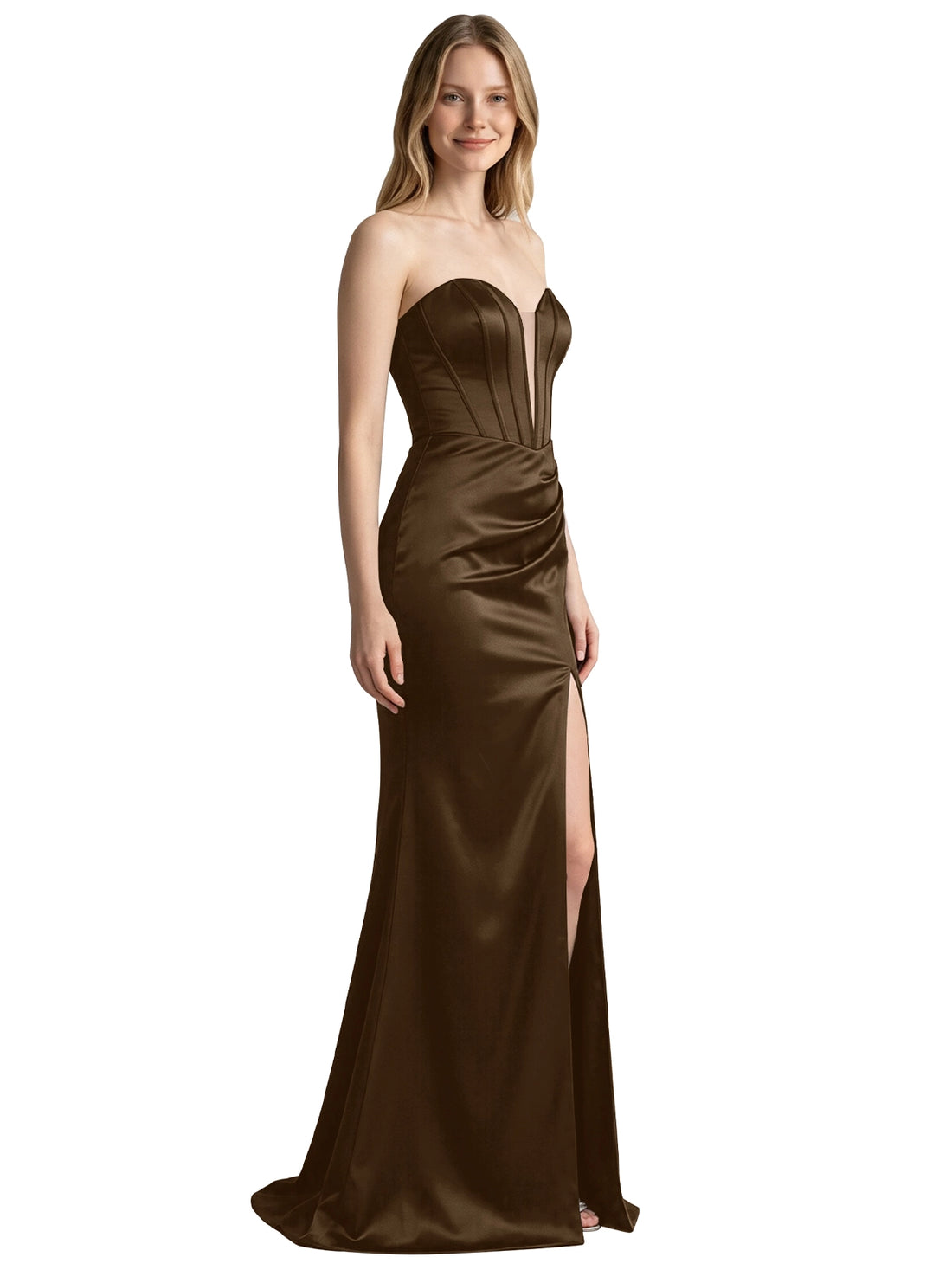 High Slit Sweetheart Prom Dress 