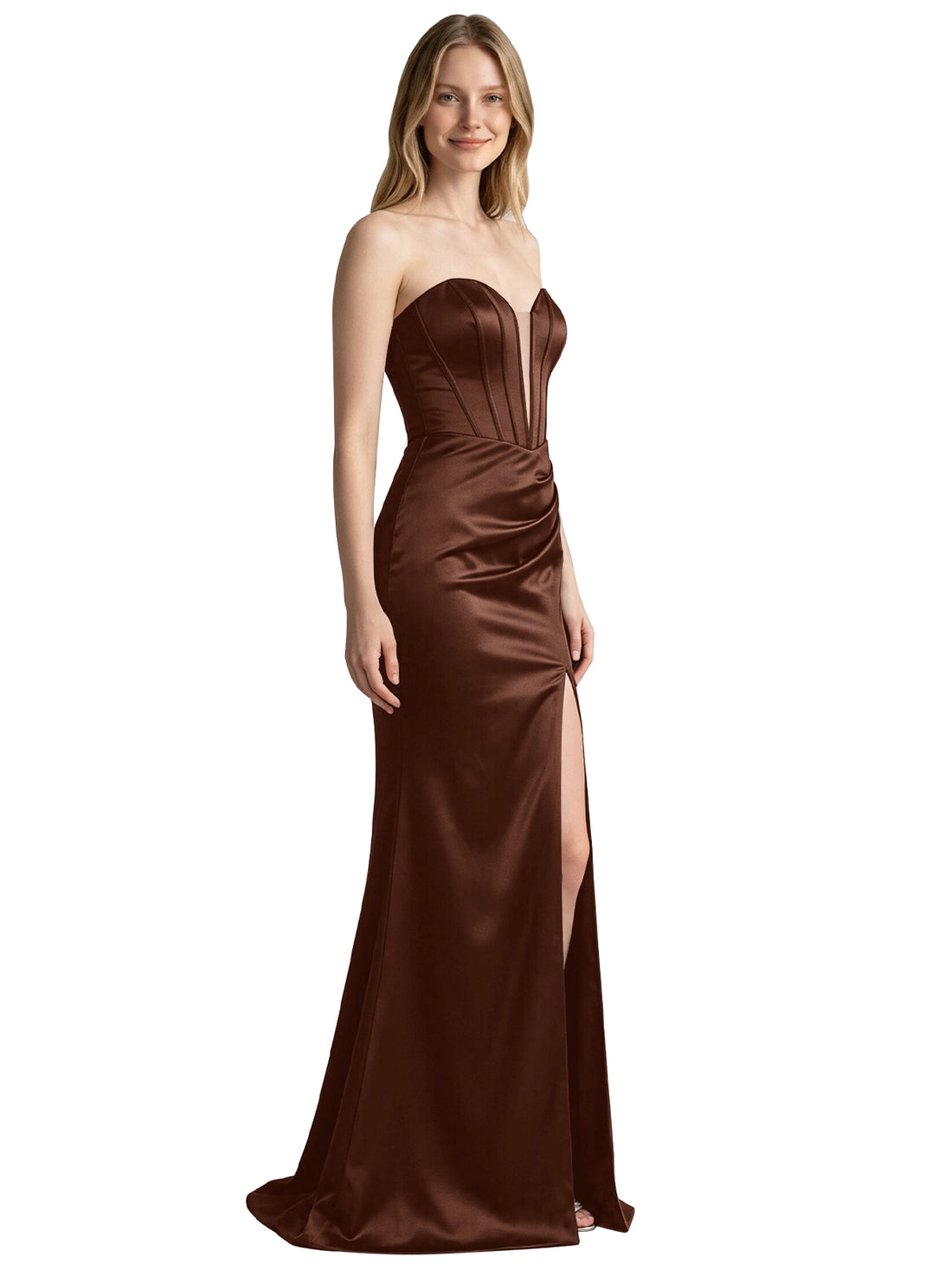 High Slit Sweetheart Prom Dress 