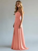 Sweetheart Bridesmaid Dress with Slit 