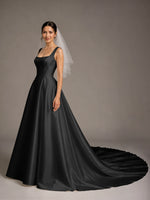 A-line Wedding Dress with Square Neck 