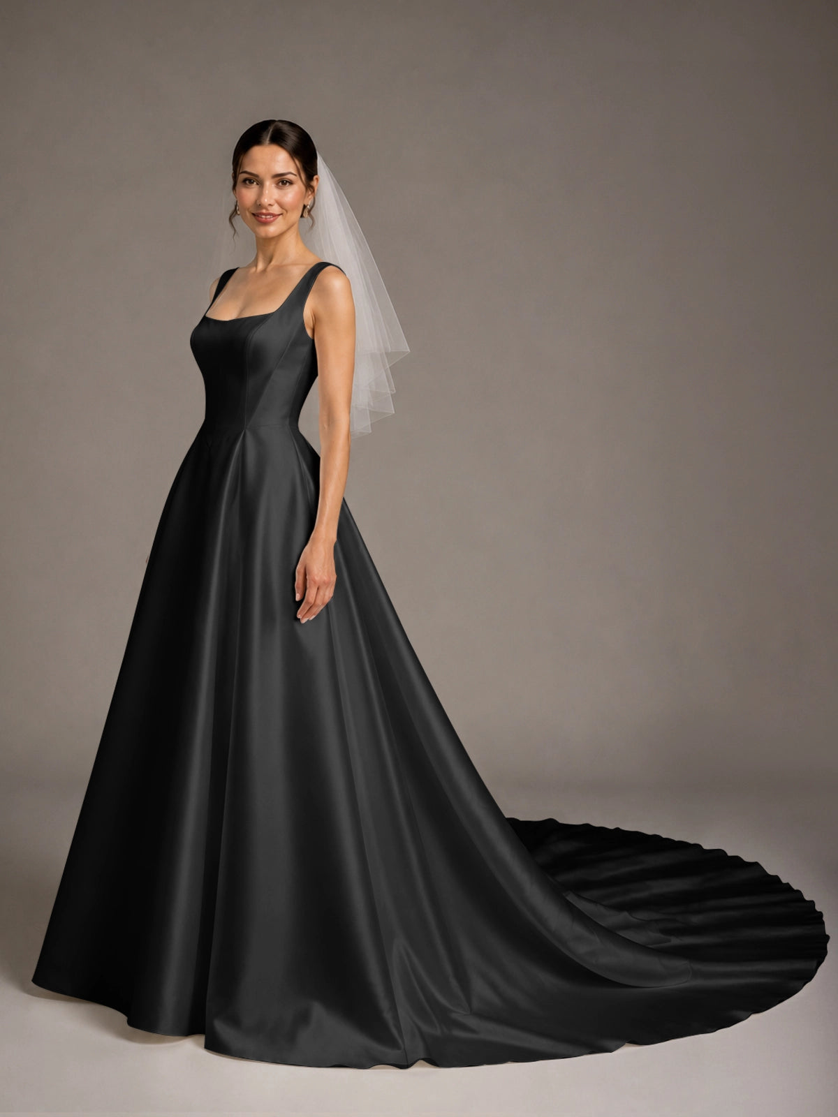 A-line Wedding Dress with Square Neck 