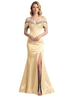 Corset Beaded Trumpet Prom Dress 