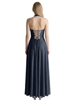 Halter Beaded Prom Dress 