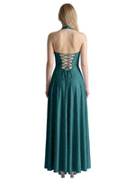 Halter Beaded Prom Dress 