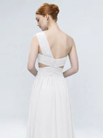 One-Shoulder Side Cut-Out Bridesmaid Dress 