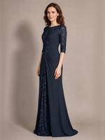 Lace Mother of the Bride Dress with Applique 