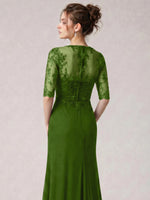 Lace Mother of the Bride Dress with Half Sleeves