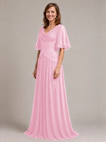 Cowl Neck Mother of the Bride Dress with Applique 