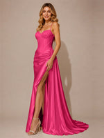 Silk-like Prom Dress with Appliques