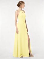Chiffon Bridesmaid Dress with Halter 