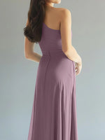 One-Shoulder Bridesmaid Dress with Slit