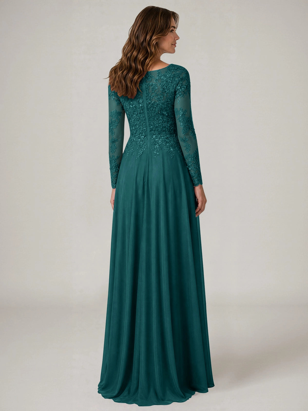 A-line Mother of the Bride Dress with Appliques