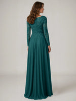 A-line Mother of the Bride Dress with Appliques