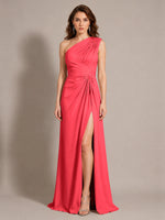 One-Shoulder Prom Dress with Slit