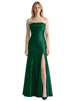 Strapless Ruched Bodice Prom Dress 