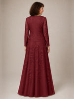 A-line Mother of the Bride Dress with Lace 