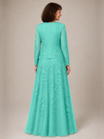 A-line Mother of the Bride Dress with Lace 