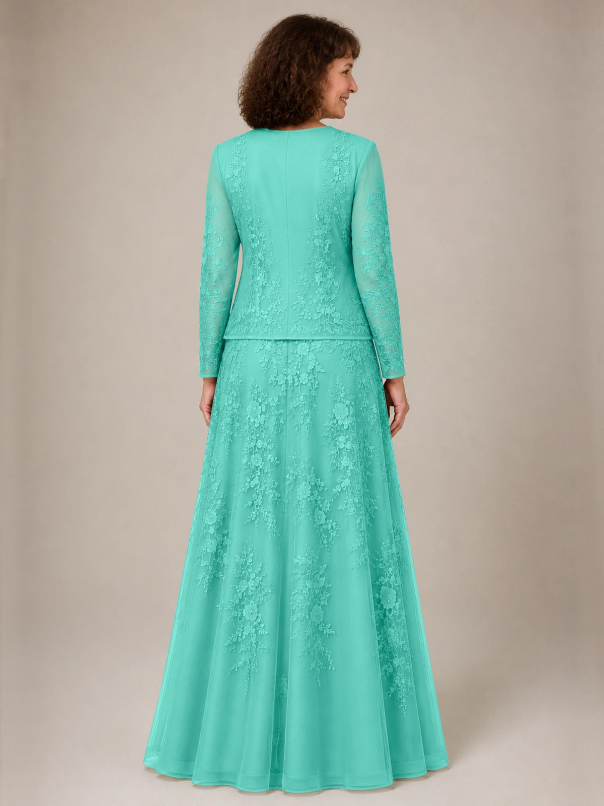 A-line Mother of the Bride Dress with Lace 
