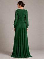 Chiffon Mother of the Bride Dress with Jewel Neckline 