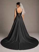 A-line Wedding Dress with Square Neck 