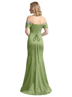 Corset Beaded Trumpet Prom Dress 