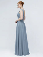 One-Shoulder Side Cut-Out Bridesmaid Dress 