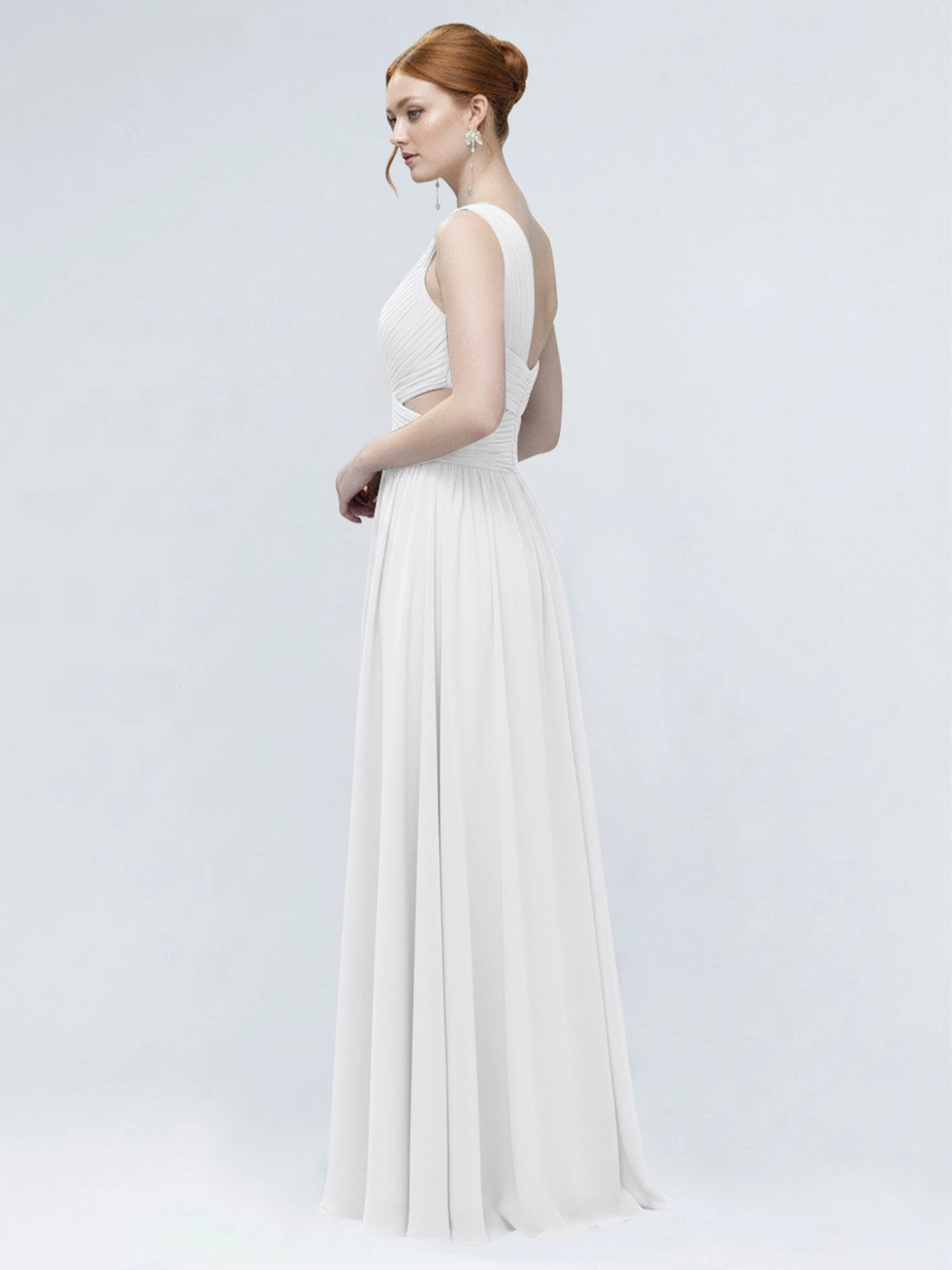 One-Shoulder Side Cut-Out Bridesmaid Dress 