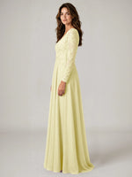 A-line Mother of the Bride Dress with Appliques