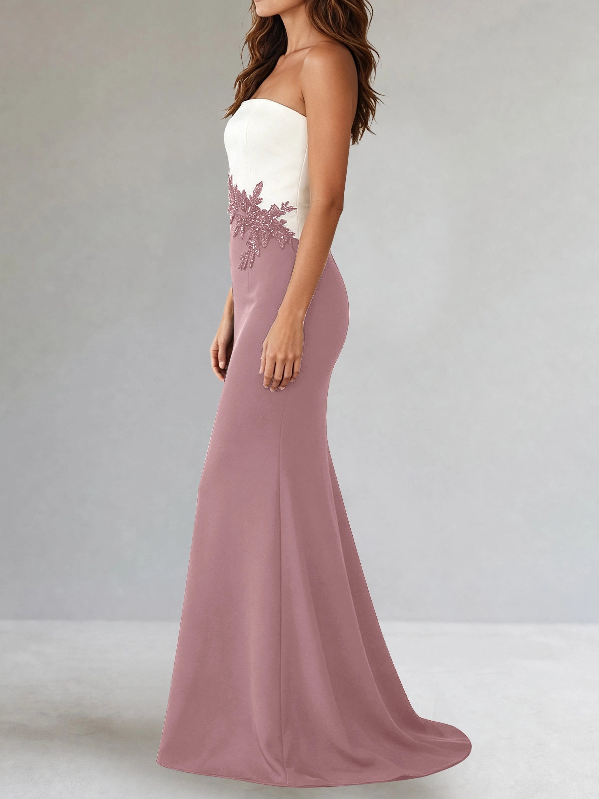 Trumpet Mother of the Bride Dress with Appliques