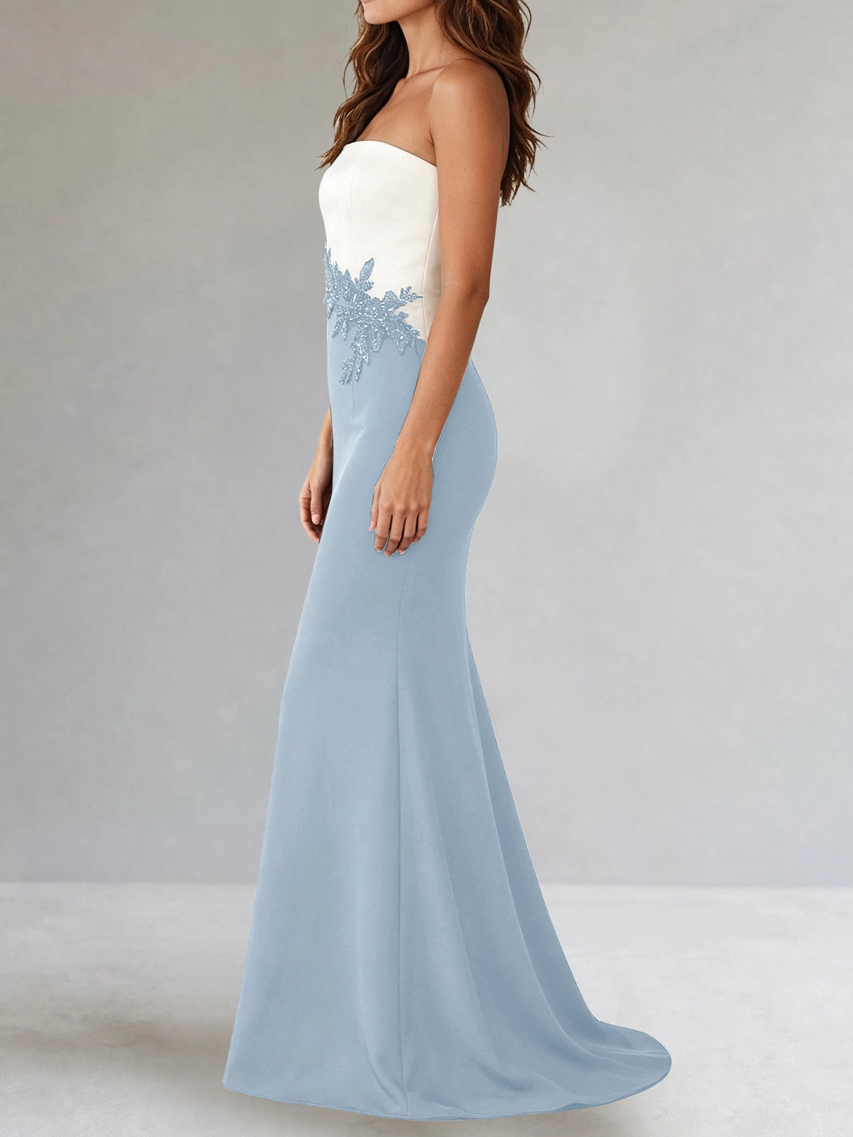 Trumpet Mother of the Bride Dress with Appliques