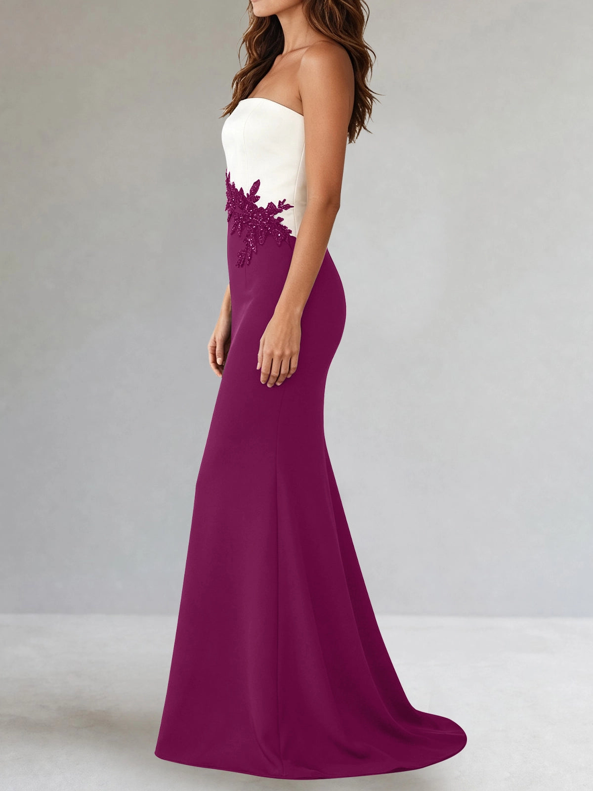 Trumpet Mother of the Bride Dress with Appliques