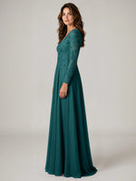 A-line Mother of the Bride Dress with Appliques