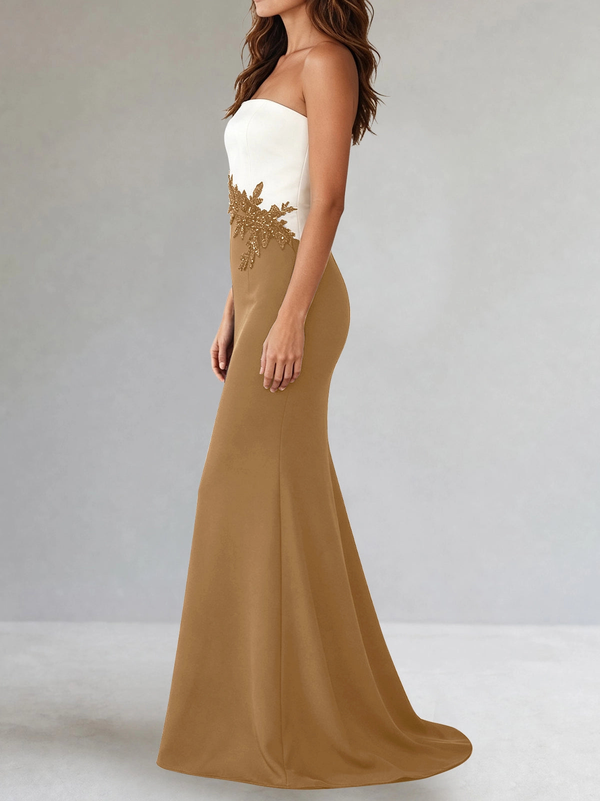 Trumpet Mother of the Bride Dress with Appliques
