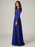 A-line Mother of the Bride Dress with Appliques