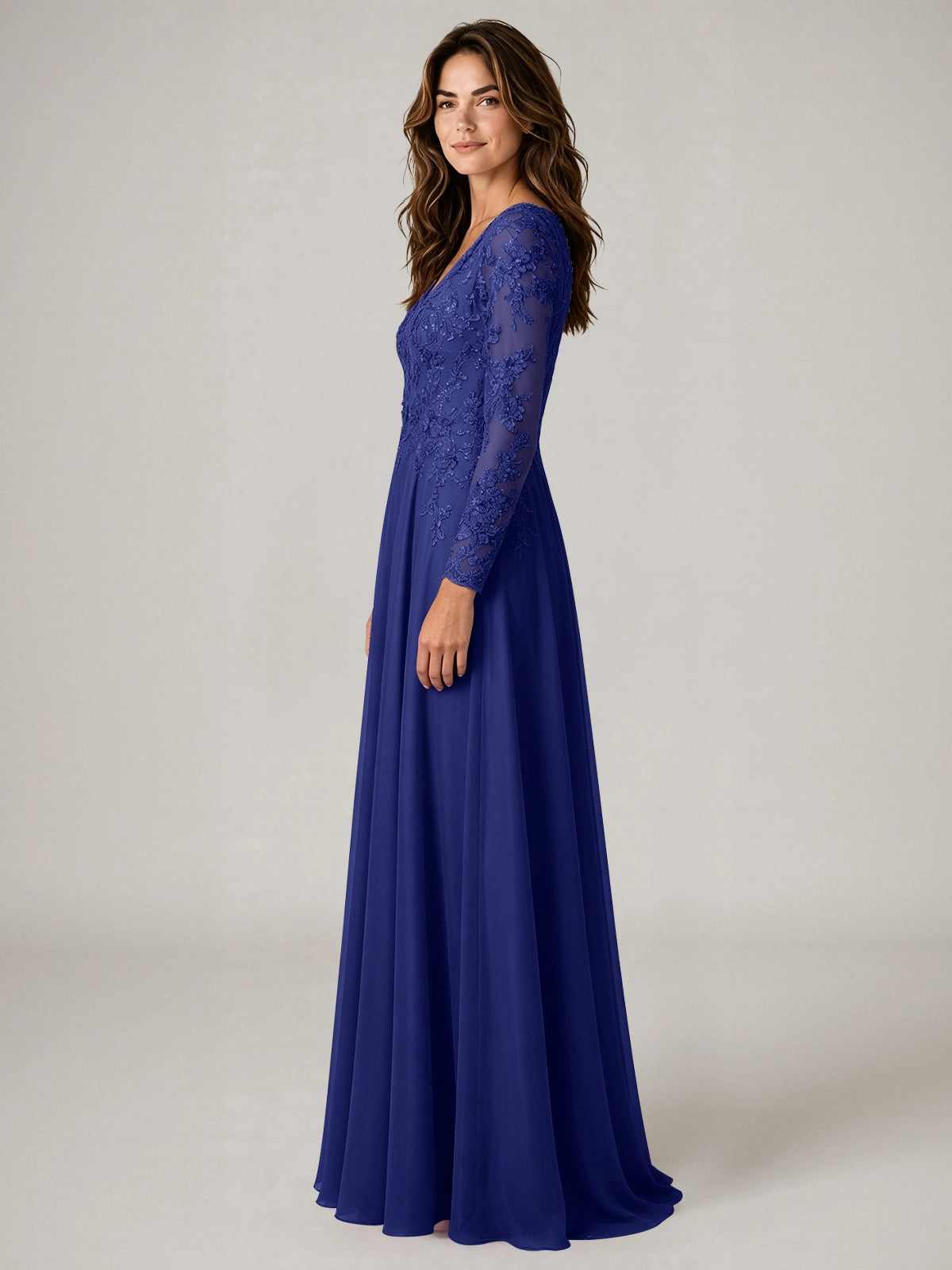 A-line Mother of the Bride Dress with Appliques
