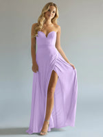 Sweetheart Bridesmaid Dress with Slit 
