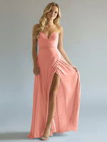Sweetheart Bridesmaid Dress with Slit 