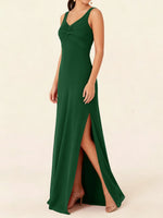 Chiffon Bridesmaid Dress with Slit 