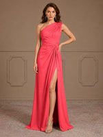 One-Shoulder Prom Dress with Slit