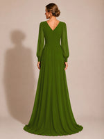 Chiffon Mother of the Bride Dress with Long Sleeves 
