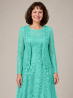 A-line Mother of the Bride Dress with Lace 