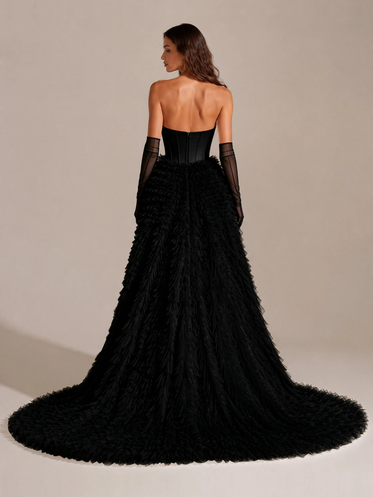 Tulle Wedding Dress with High-Low 