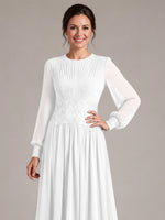 Chiffon Mother of the Bride Dress with Jewel Neckline 