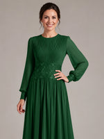 Chiffon Mother of the Bride Dress with Jewel Neckline 
